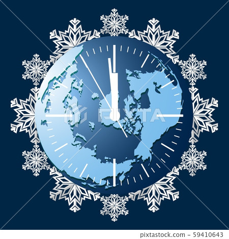 Clock dial on the background of planet Earth Clock dial on the background of planet Earth 59410643