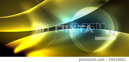 Neon glowing lines, magic energy space light concept, abstract background wallpaper design 59410681