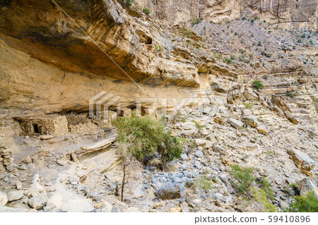 Ancient dwellings in Jebel Shams 59410896