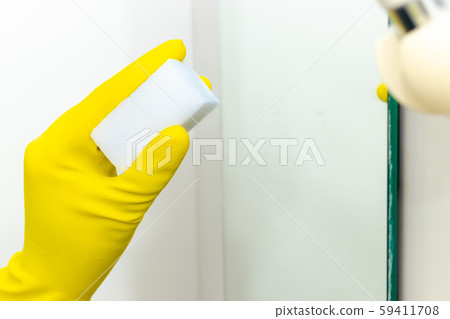 沐浴清潔三聚氰胺海綿如何去除鏡子上的水 59411708
