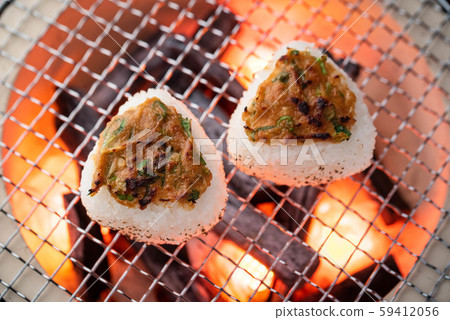 Miso Yaki-Onigiri, japanese grilled rice balls Miso Yaki-Onigiri, japanese grilled rice balls 59412056