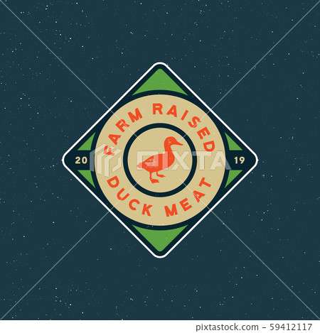 premium fresh duck meat label. retro styled meat shop emblem. vector illustration premium fresh duck meat label. retro styled meat shop emblem. vector illustration 59412117