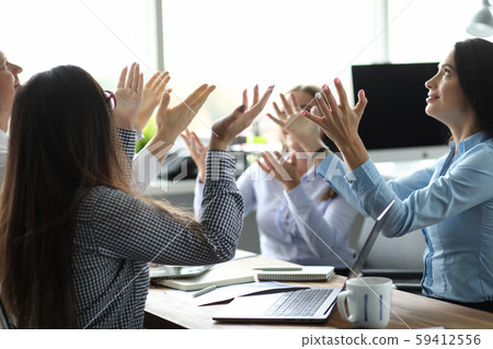 Biz team having meeting in office 59412556