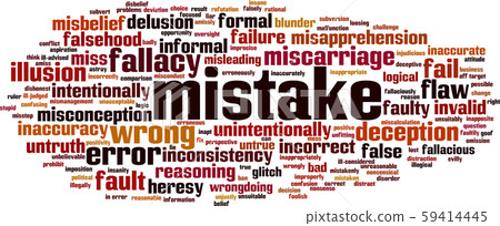 Mistake word cloud 59414445