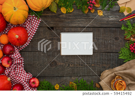 Halloween celebration holiday wooden table top view Halloween celebration holiday wooden table top view 59415492