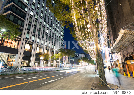 名古屋市伏見Hirokoji街照明UFJ金錢博物館Hirokoji十字塔 名古屋市伏見Hirokoji街照明UFJ金錢博物館Hirokoji十字塔 59418820