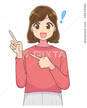 Anime manga female illustration plain clothes college student student 59419380