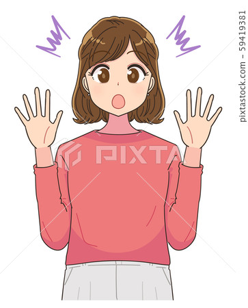 Anime manga female illustration plain clothes college student student 59419381