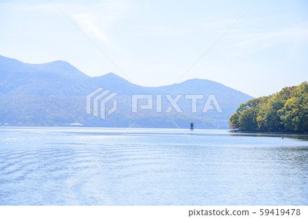 Triple tower on Lake Toya 59419478