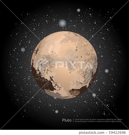 Planet Pluto Vector Illustration 59422696