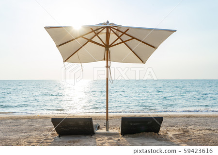 Bed pool on the beach at the sea for summer Bed pool on the beach at the sea for summer 59423616