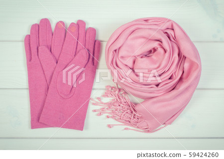 Vintage photo, Shawl and gloves for woman 59424260