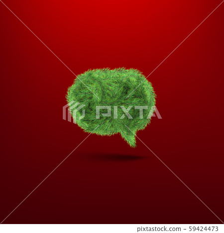 Christmas and New Year design template - bubble for speech made from fir tree. EPS 10 Christmas and New Year design template - bubble for speech made from fir tree. EPS 10 59424473