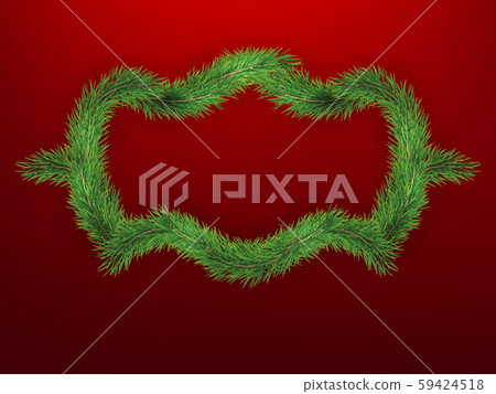 Winter holiday background with firtree frame. Border with Christmas tree branches. Great for New Winter holiday background with firtree frame. Border with Christmas tree branches. Great for New 59424518