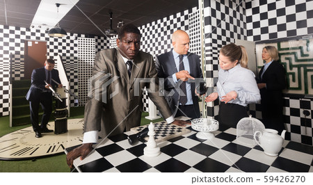 Bewildered man in quest room Bewildered man in quest room 59426270