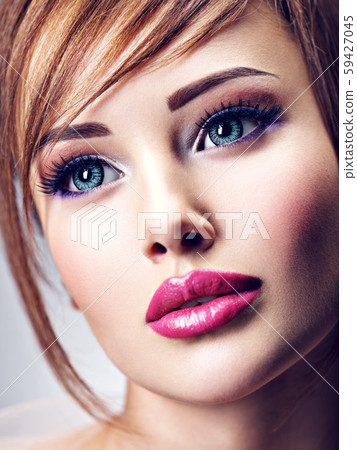 Beautiful woman with beautiful big blue eyes. Beautiful woman with beautiful big blue eyes. 59427045