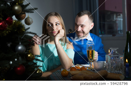 Husband apologizing his offended wife Husband apologizing his offended wife 59428796