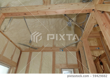 Spray insulation of detached houses 59429882