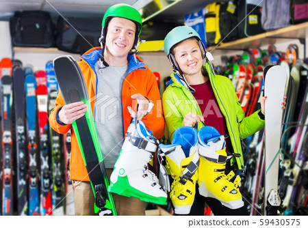 Customers are satisfied of their choice of ski Customers are satisfied of their choice of ski 59430575