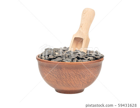 Sunflower seeds in bowl 59431628