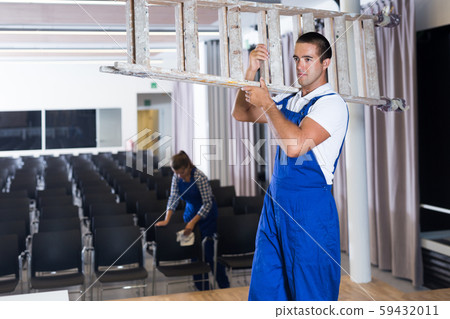 Workers in process of repair hall Workers in process of repair hall 59432011