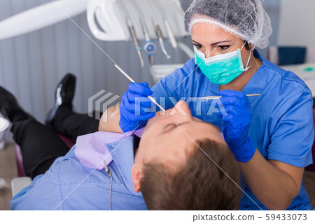 woman in uniform health tooth woman in uniform health tooth 59433073