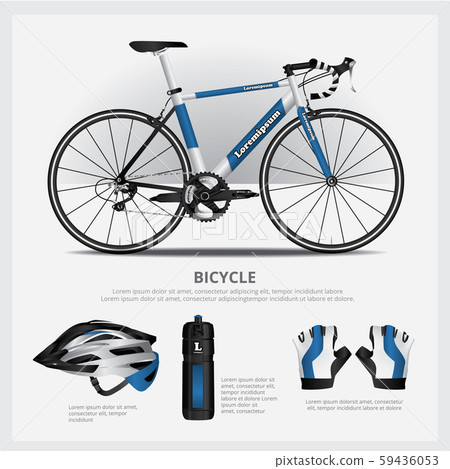 Bicycle with Accessory Vector Illustration 59436053