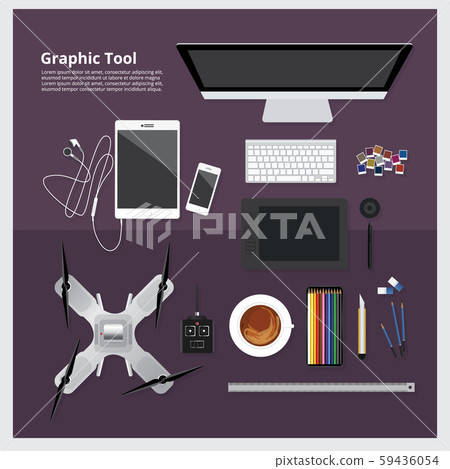 Graphic Tool Workspace isolated vector illustration 59436054
