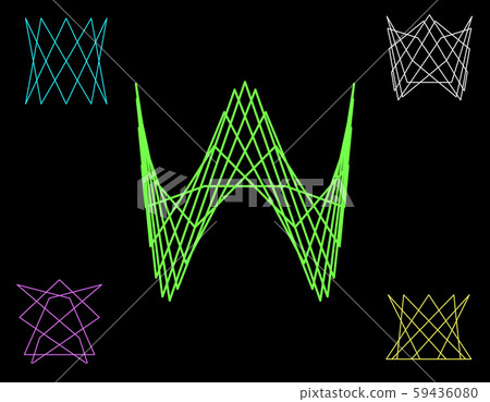 Abstract geometric shapes of lines. Vector outline 59436080