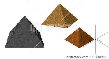 Abstract futuristic pyramid set. 3d Vector 59438986