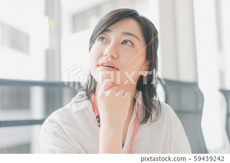 contemplation, female, lady 59439242