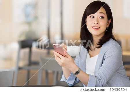 Cafe Business Woman Office Business Woman Cafe Business Woman Office Business Woman 59439794