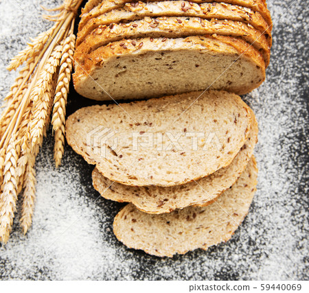 Top view of sliced bread Top view of sliced bread 59440069