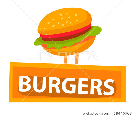 Burger with Bun and Lettuce Meat and Greenery Burger with Bun and Lettuce Meat and Greenery 59440768