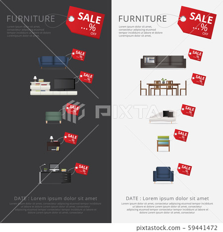 Banner Furniture Sale Advertisement Flayers Stock