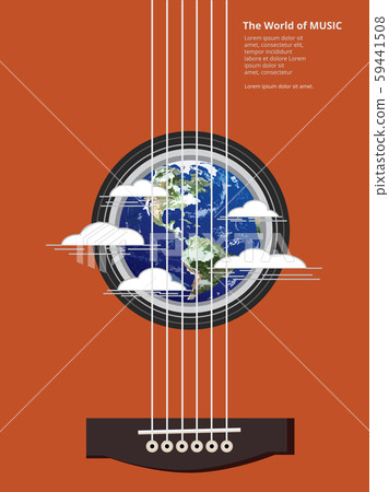 The World of Music Poster Vector Illustration The World of Music Poster Vector Illustration 59441508