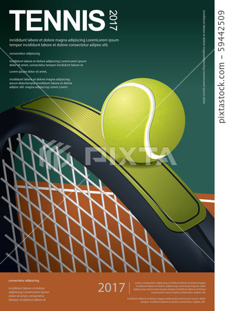 Tennis Championship Poster Vector illustration - Stock Illustration ...