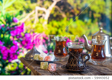 Cup of traditional turkish tea 59443052