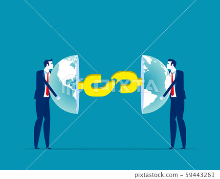 Financial connection. Concept business vector Financial connection. Concept business vector 59443261