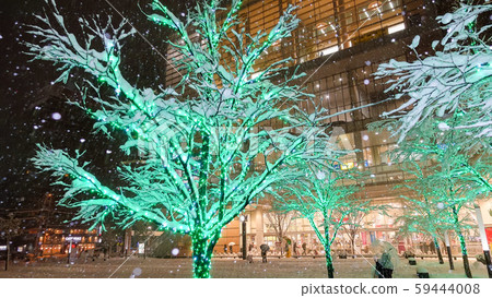 JR Kawaguchi Station East Exit Snow Scene JR Kawaguchi Station East Exit Snow Scene 59444008