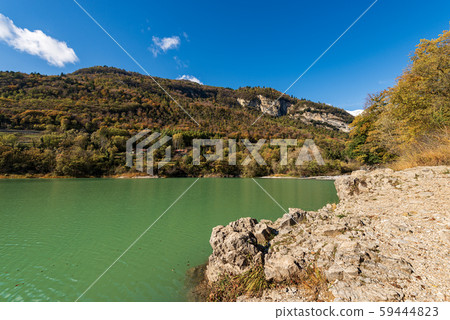 Lago di Tenno - Small lake in Italian Alps Trentino-Alto Adige Italy 59444823