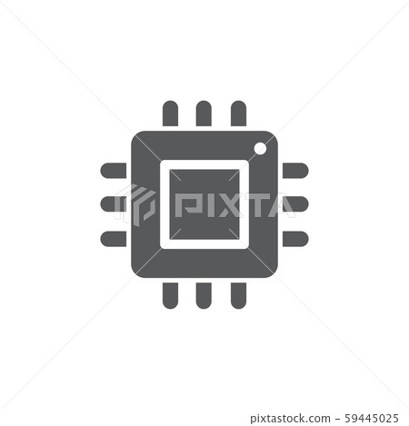 Processor Icon on white background 59445025
