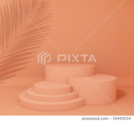 Display background for product presentation, tropical tree shadow, 3d illustration rendering. 59445034