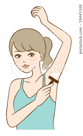 Woman shaving treatment shaving illustration 59445388