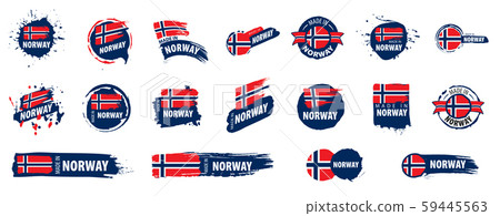 Norway flag, vector illustration on a white background Norway flag, vector illustration on a white background 59445563