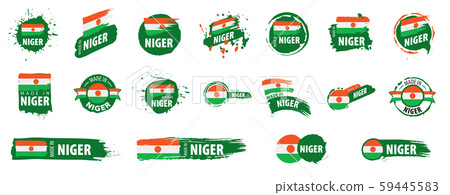 Niger flag, vector illustration on a white background Niger flag, vector illustration on a white background 59445583