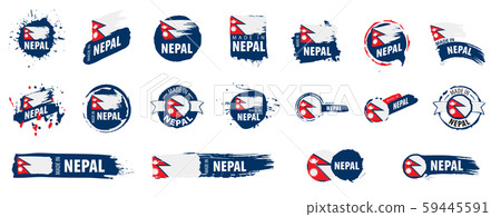 Nepal flag, vector illustration on a white background Nepal flag, vector illustration on a white background 59445591