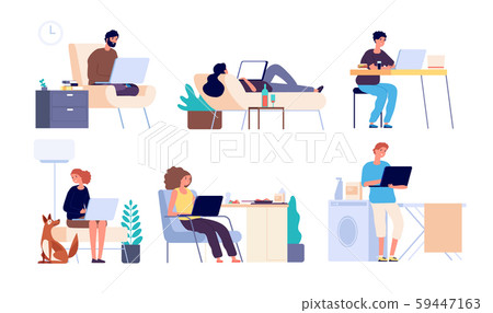 People surfing internet. Man and woman online with gadget, laptop. Guys spend time in internet People surfing internet. Man and woman online with gadget, laptop. Guys spend time in internet 59447163