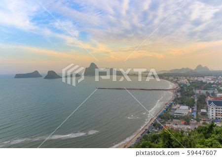 White sand beach in a tropical. Blue Lagoon Beach White sand beach in a tropical. Blue Lagoon Beach 59447607