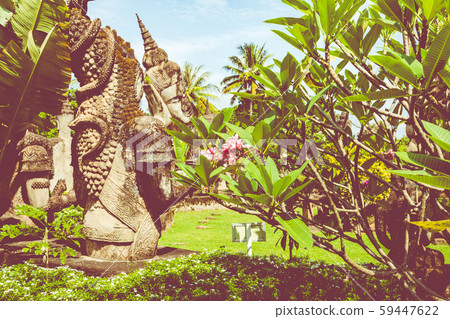 Buddha park Xieng Khouane in Vientiane, Laos. Buddha park Xieng Khouane in Vientiane, Laos. 59447622